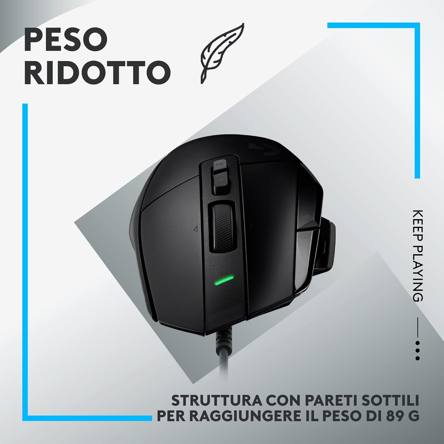 Thumbnail 5 de Logitech G502 X mouse gaming cablato con sensore 25K