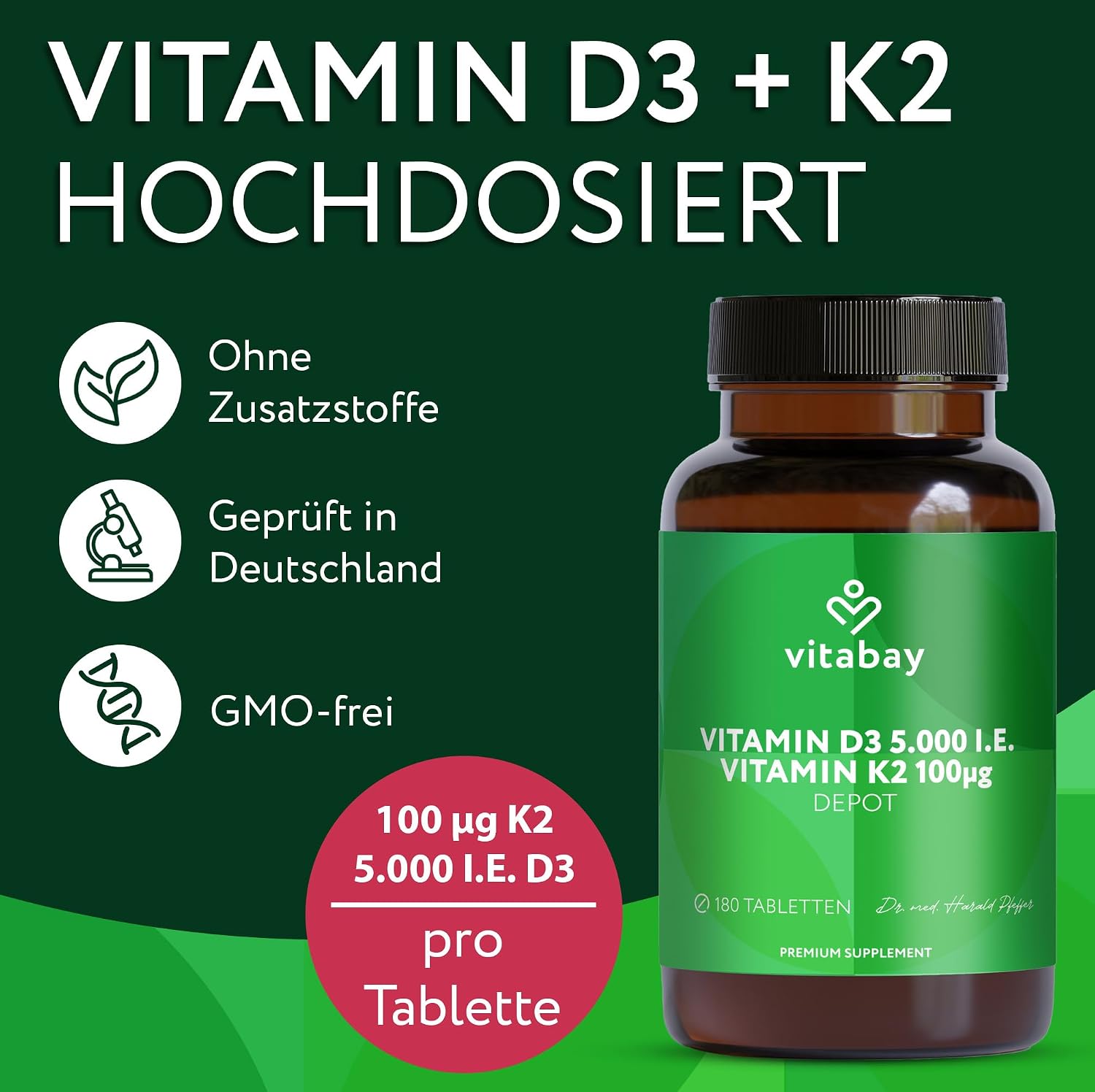 Thumbnail 2 de Vitabay Vitamin D3 + K2 Depot