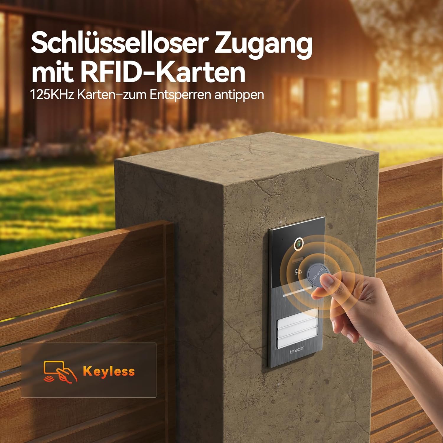 Thumbnail 4 de TMEZON WLAN Video-Türsprechanlage 3-Familienhaus mit 7'' IP Farb-Touchscreen und 1080P