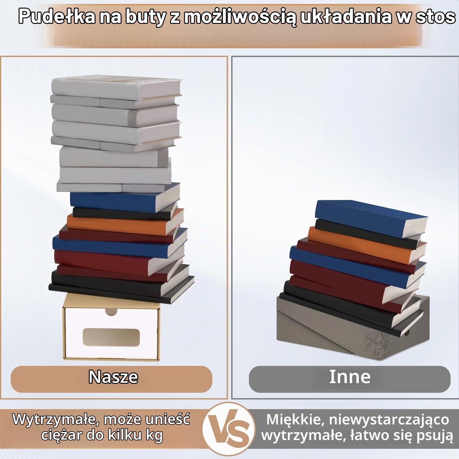 Detalle 1 de ACXIN ASN-(2*HAG2749B) – 40 brązowych pudełek na buty z okienkiem