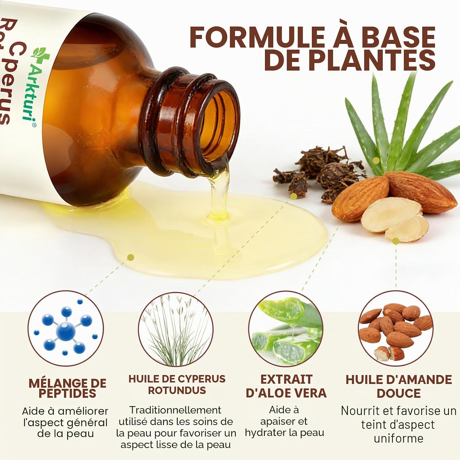 Thumbnail 6 de Huile de Souchet Anti Poils 60 ml – Huile Cyperus Rotundus, épilation douce et hydratante
