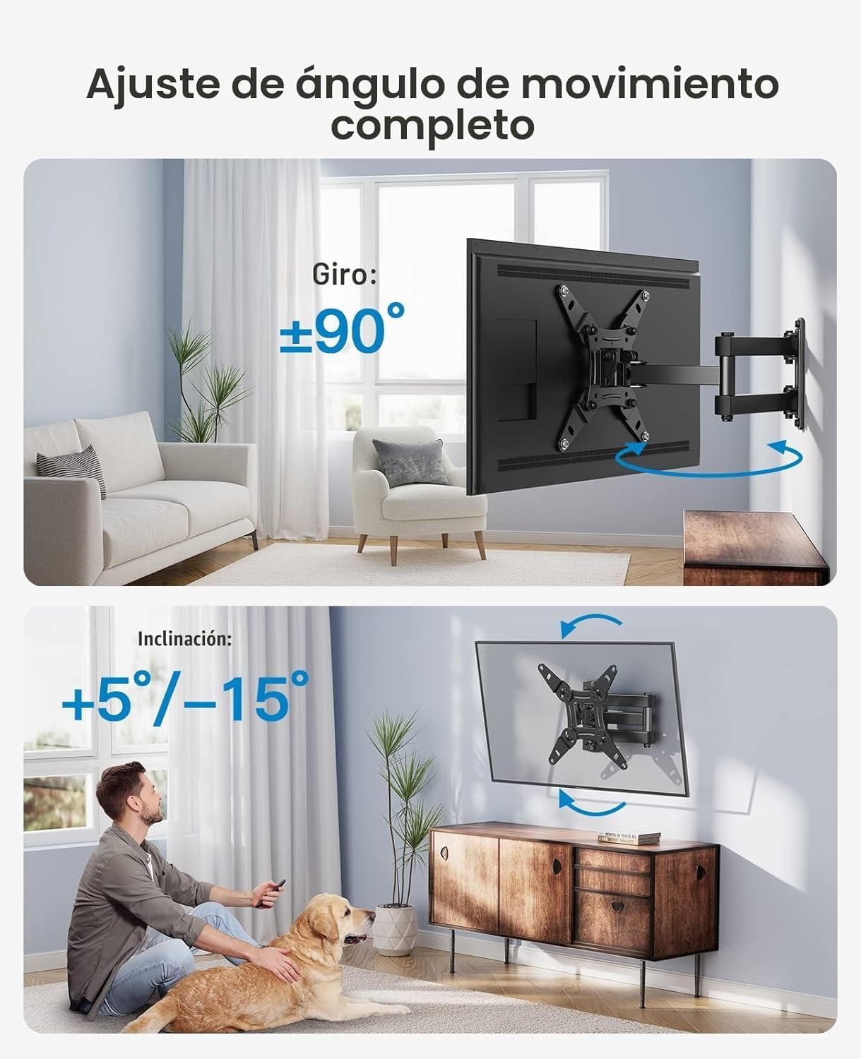 Thumbnail 1 de Soporte de TV Pared Articulado Inclinable 20kg