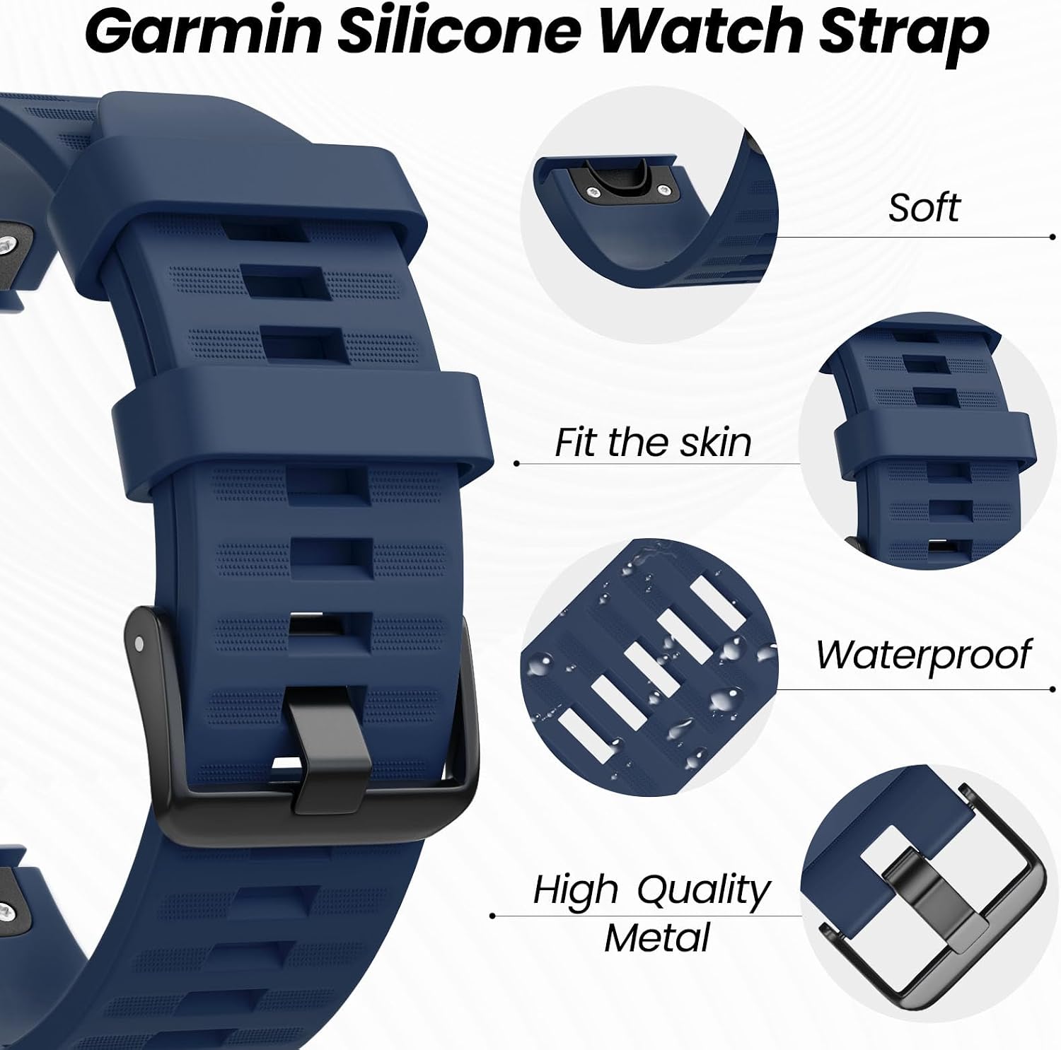 Detalle de Tuocal 22mm QuickFit Strap for Garmin Fenix 8