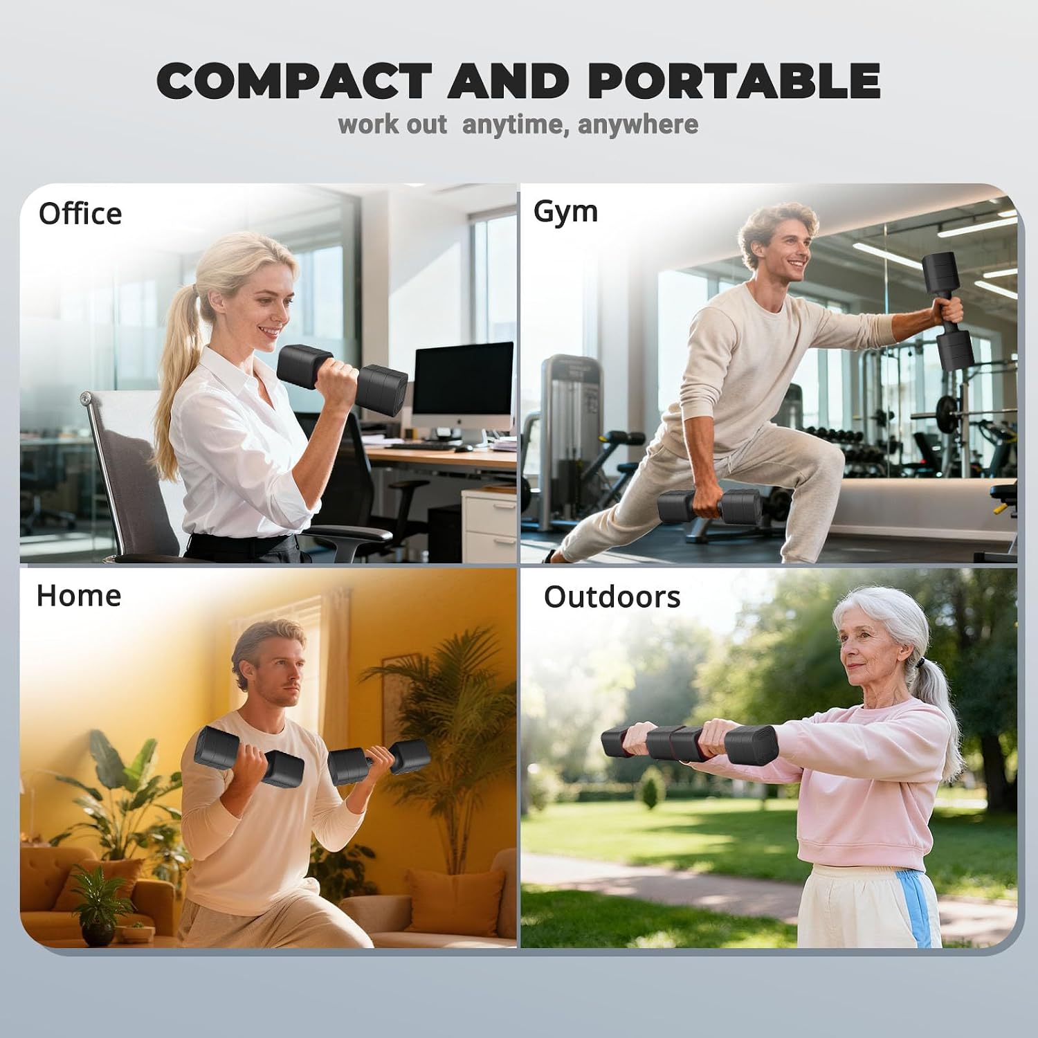 Thumbnail 5 de Ragebby Adjustable Dumbbell Set of 2, ABS with Anti-Slip Handles