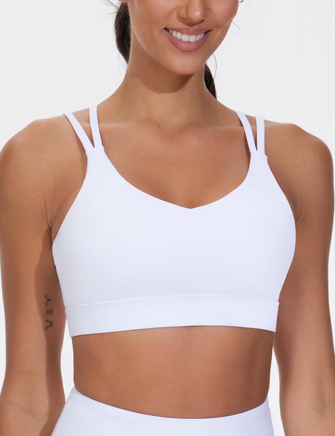 Thumbnail 5 de THE GYM PEOPLE Soutien-gorge de sport à bretelles spaghetti avec bretelles rembourrées (pour femme)