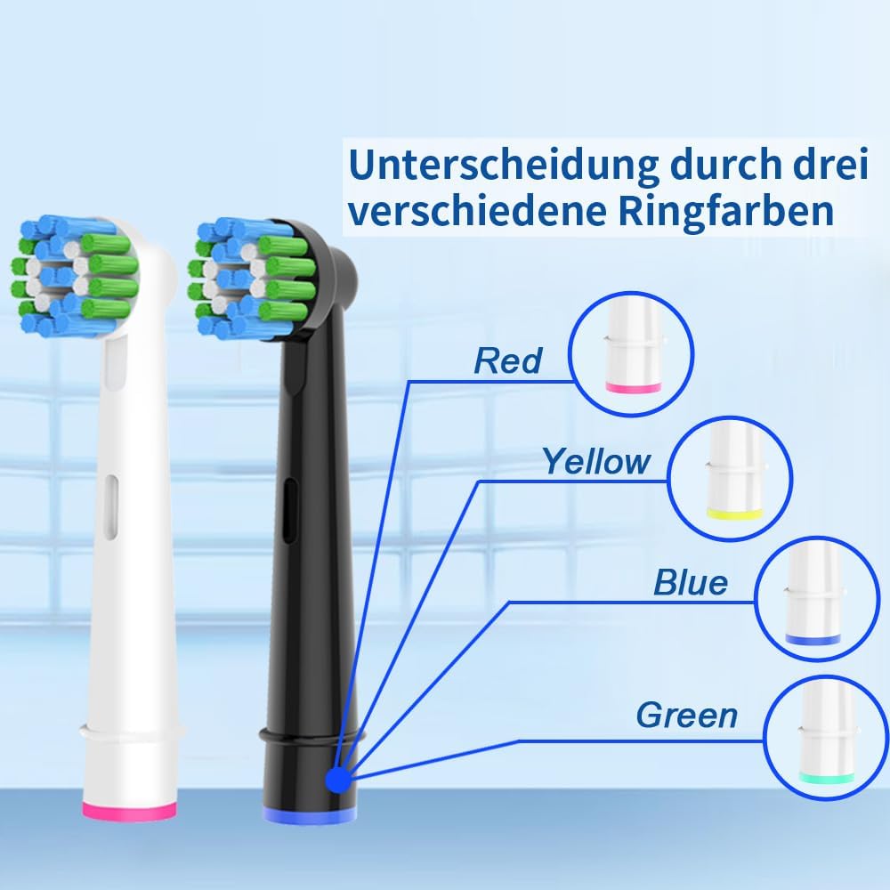 Thumbnail 3 de 16 Precision Aufsteckbürsten (8er Weiß + 8er Schwarz) kompatibel mit Oral-B Elektro-Zahnbürsten – Tiefe & Precision Reinigung