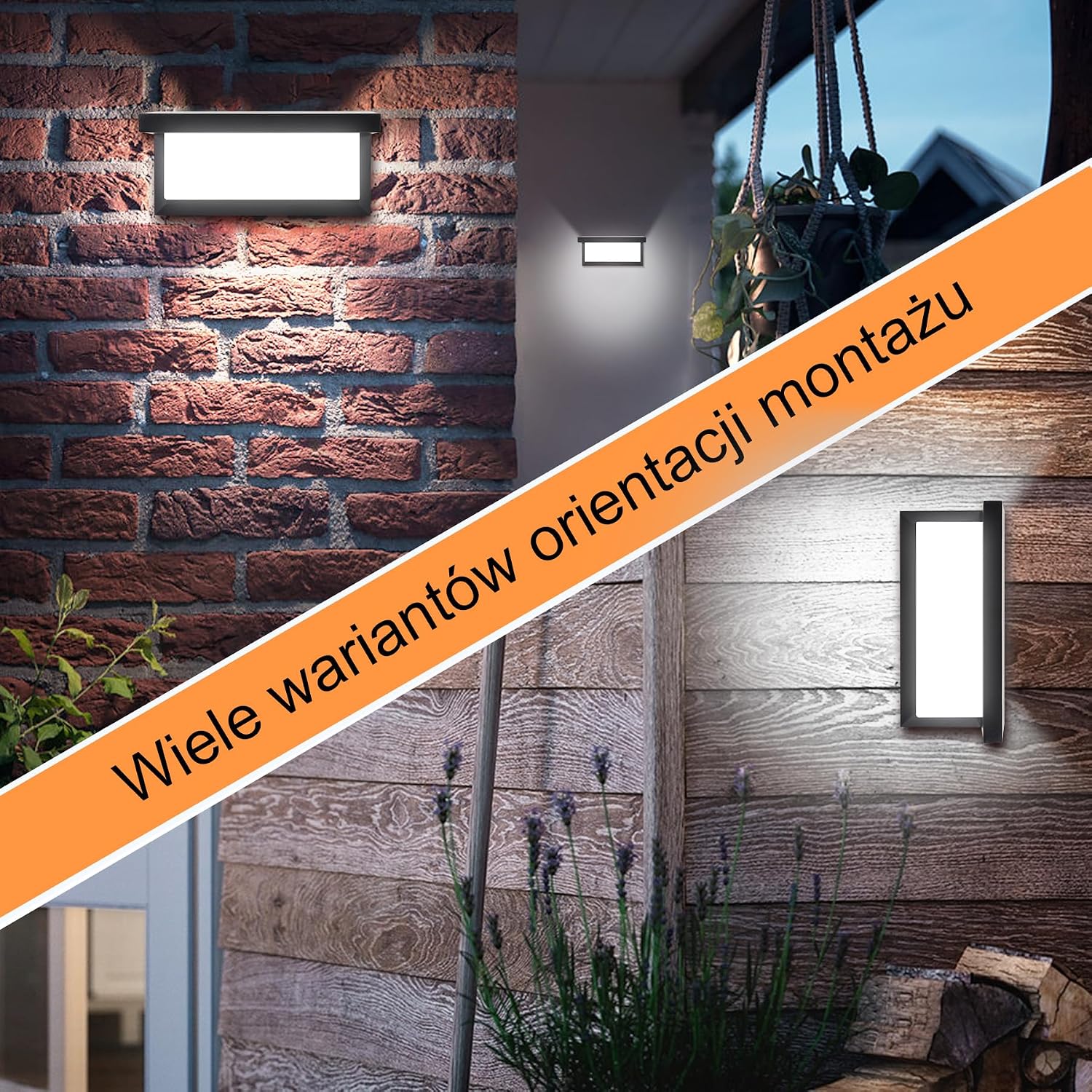 Detalle de YICALE BDA-260-001 – zewnętrzny kinkiet LED 18 W, IP65, 6500 K