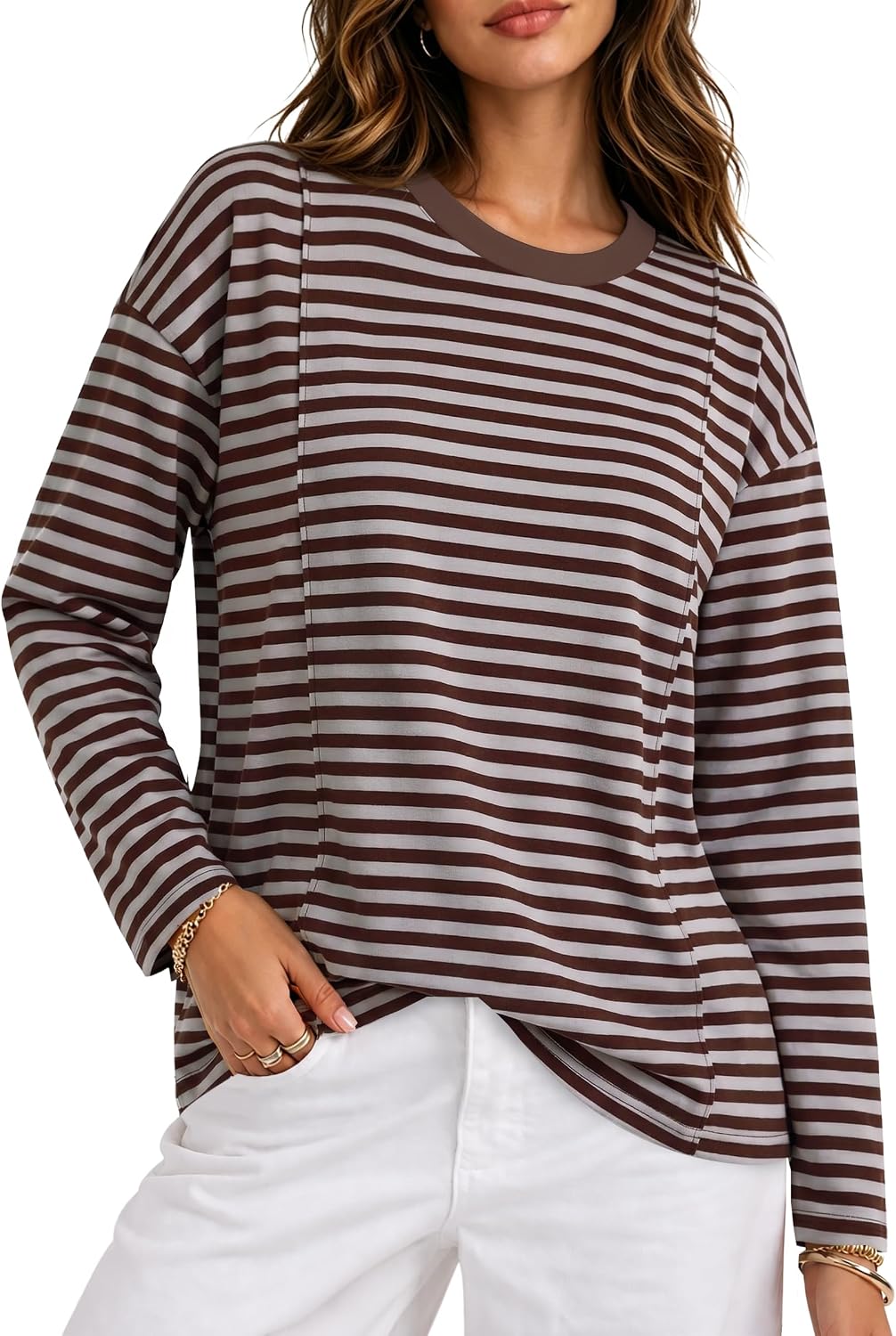 Detalle de Sipaya Women's Long-Sleeve Shirt, Cotton Blend