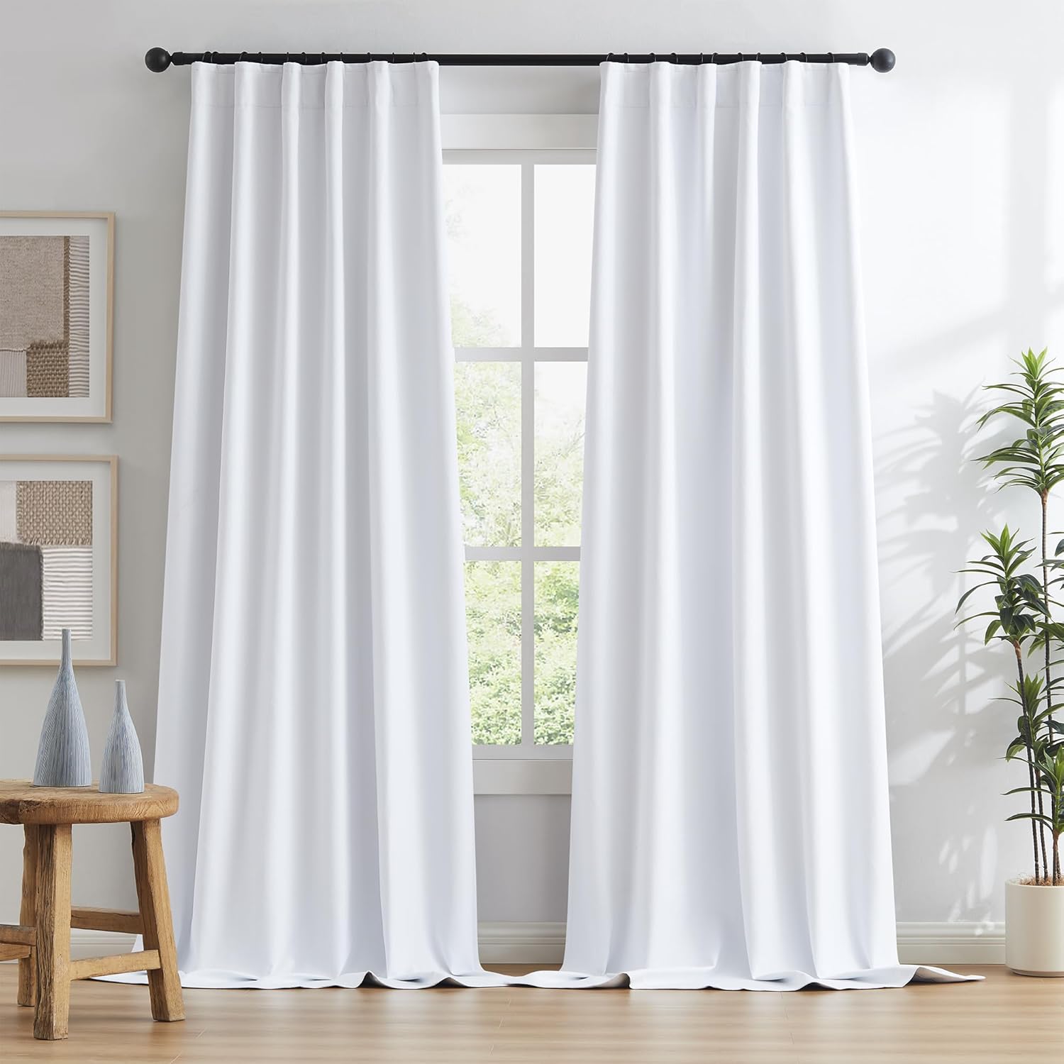 Detalle 2 de KEQIAOSUOCAI Linen Doorway Curtains 80" 🏠
