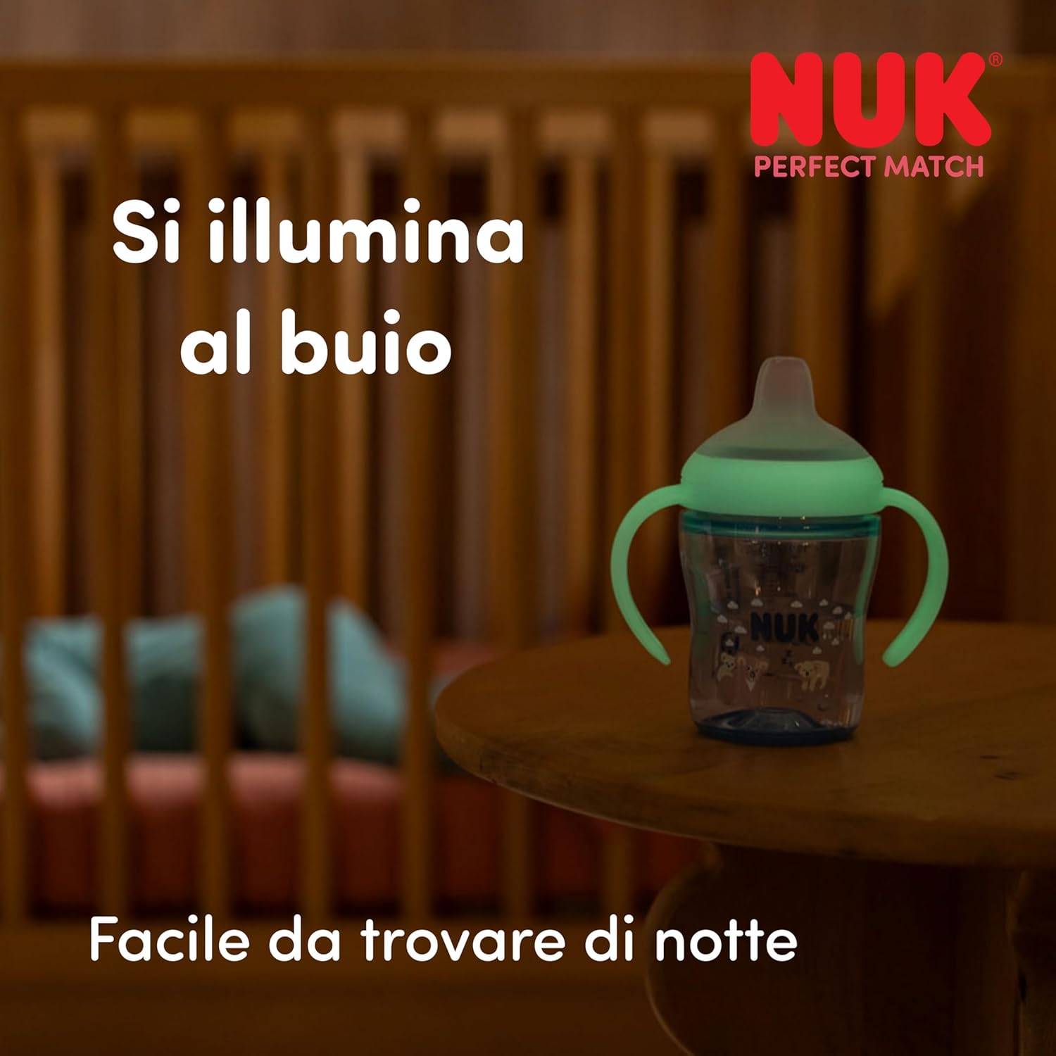 Thumbnail 6 de NUK Perfect Match Learner biberon 6+ mesi da 150 ml con beccuccio anti-perdite, lucina al buio e koala (2 pezzi)