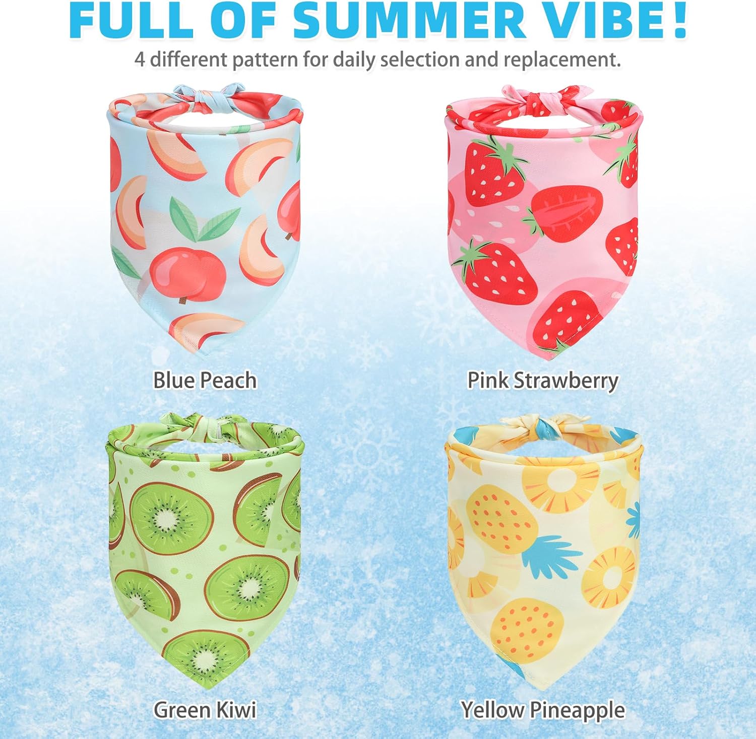 Thumbnail 6 de KOOLTAIL Dog Cooling Bandana Set (4 Packs) – Instant Summer Relief for Pets