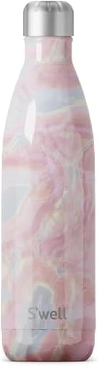 Detalle de S'well 10025-B18-14265 25 oz Stainless Steel Water Bottle, Geode Rose
