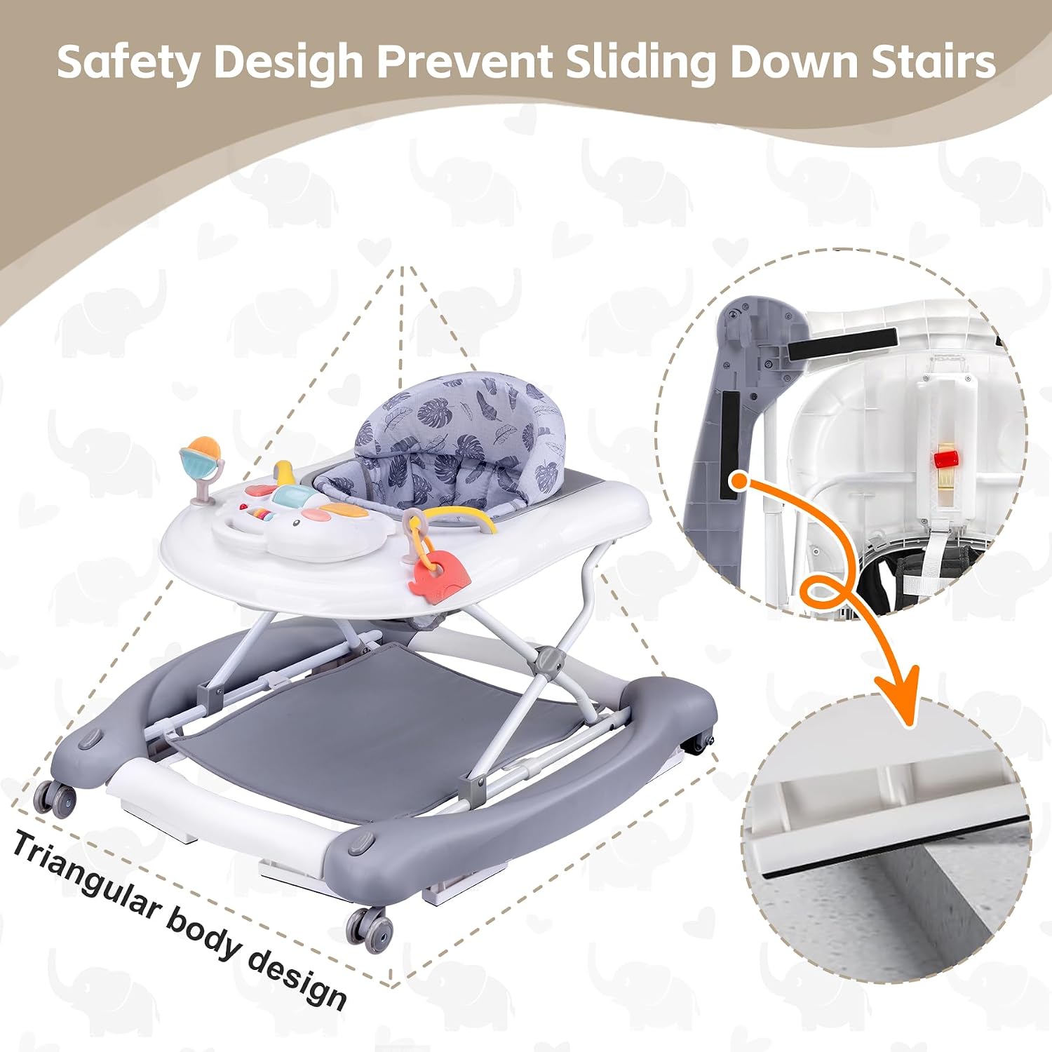 Thumbnail 6 de Pawtong Foldable 5-in-1 Baby Activity Walker with Adjustable Height
