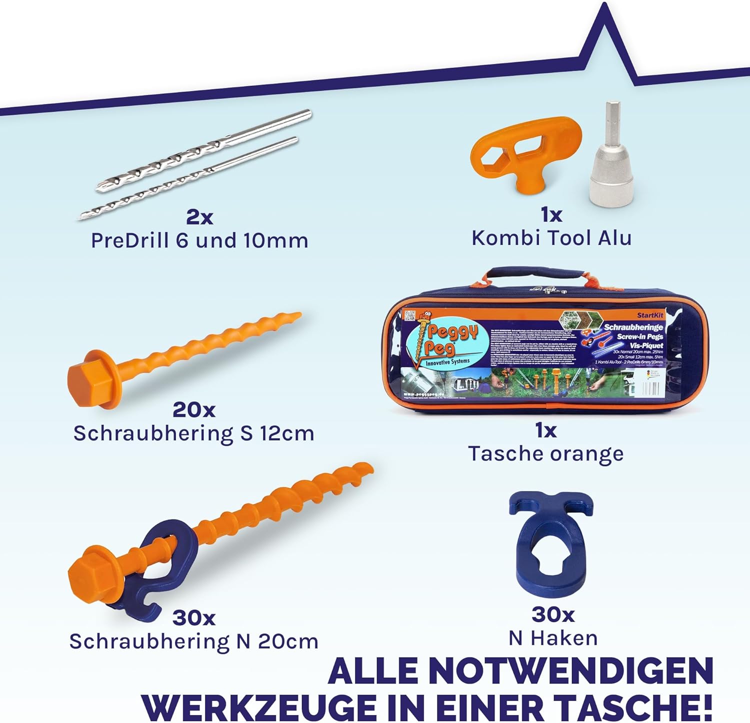 Thumbnail 2 de Peggy Peg Schraubhering StartKit – Komplettes Camping-Hering-Set
