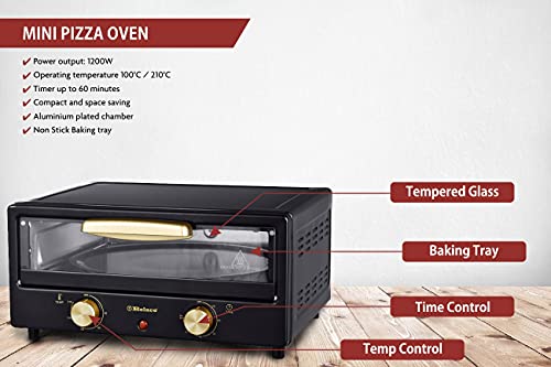 Detalle de Belaco All-in-One 1200W Mini Oven: compact, versatile countertop oven for baking, grilling and more