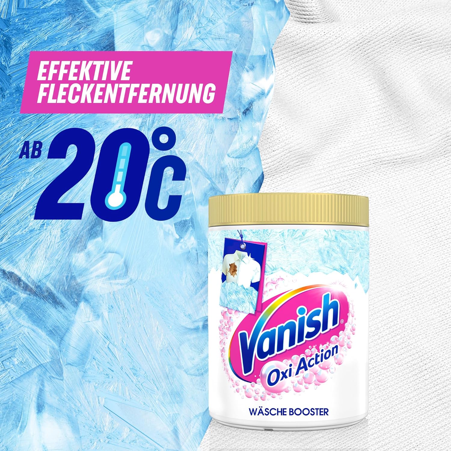 Thumbnail 2 de Vanish Oxi Action Powerweiss Pulver – 1 x 1,65 kg, ohne Chlor, Fleckenentferner und Wäsche-Booster für weiße Wäsche