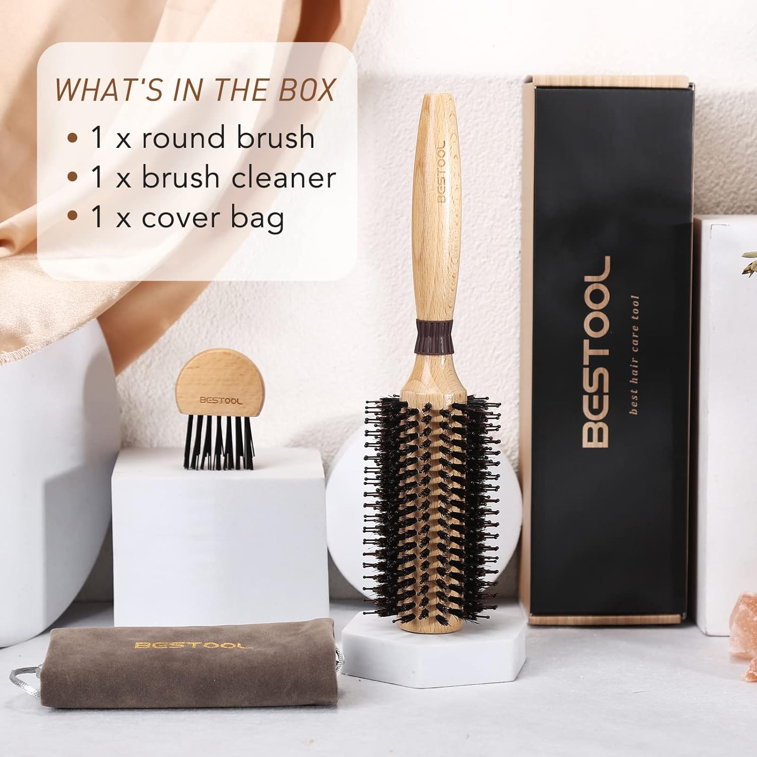Detalle 2 de BESTOOL Brosse ronde 28 mm pour brushing 💇♀