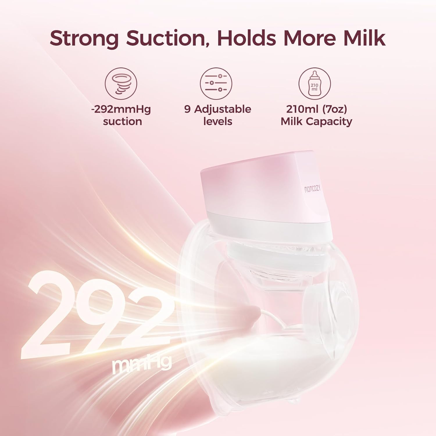 Detalle 2 de Momcozy S12 Pro Quick: Hands-Free Wearable Wireless Breast Pump with DoubleFit Hybrid Flange