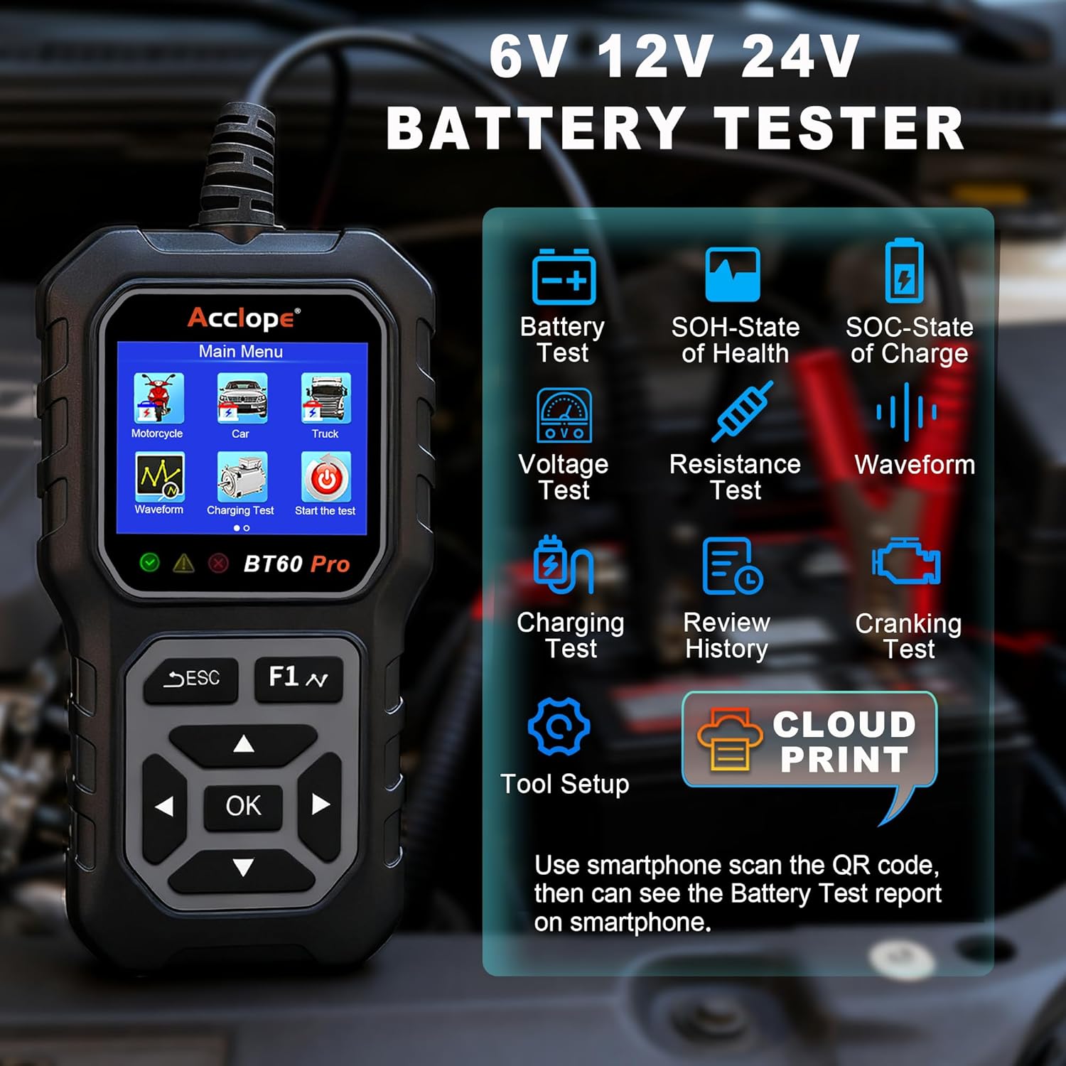 Thumbnail 4 de Acclope BT60 Pro Car Battery Tester