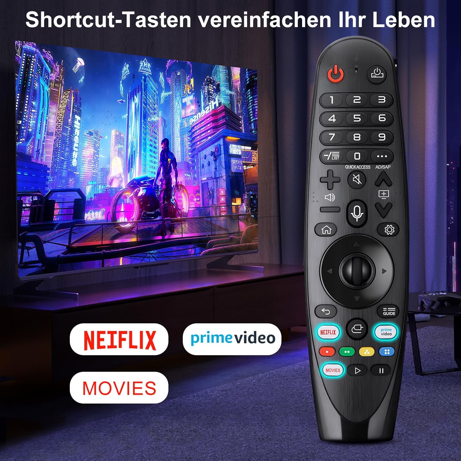 Thumbnail 6 de Voice Magic Fernbedienung für LG TV Ersatz AKB75855501
