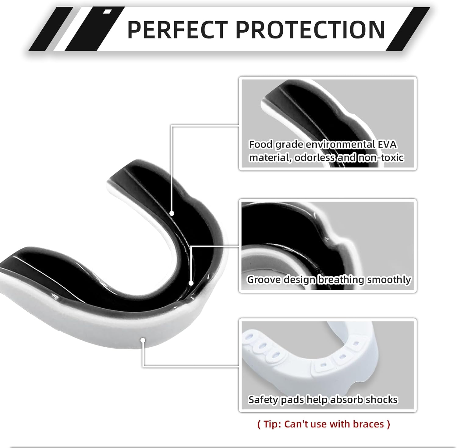 Thumbnail 1 de LPONJAR Toddler Kids Youth Mouth Guard Sports, 5-Pack Moldable EVA Guards