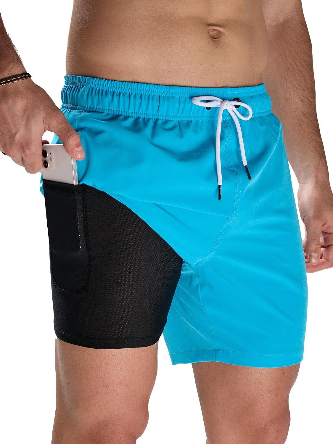 Thumbnail 6 de Arcweg Costume da Bagno da Uomo 2 in 1 con Boxer Slip Fodera a Compressione e Tasche con Cerniera