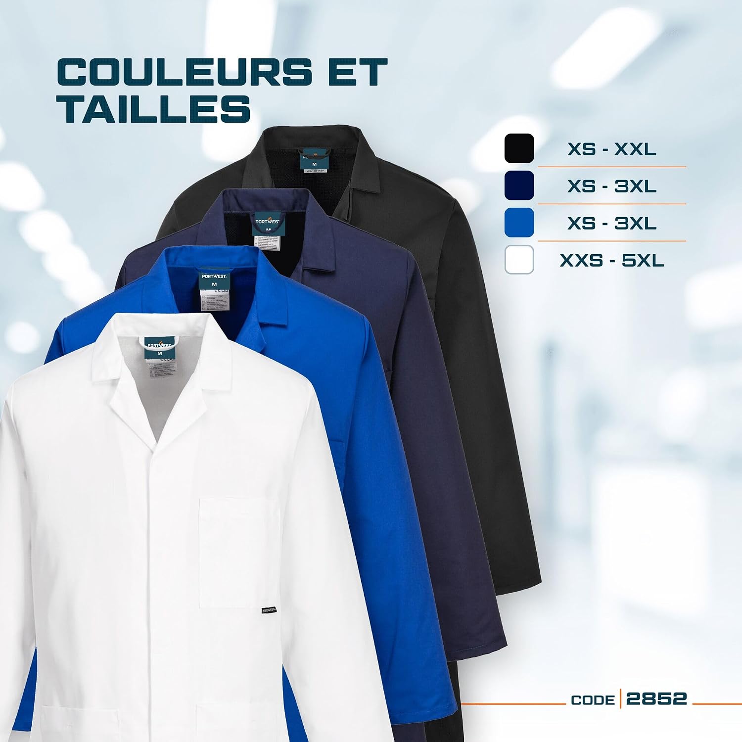 Thumbnail 4 de Portwest 2852 Blouse, taille Moyenne ⚙