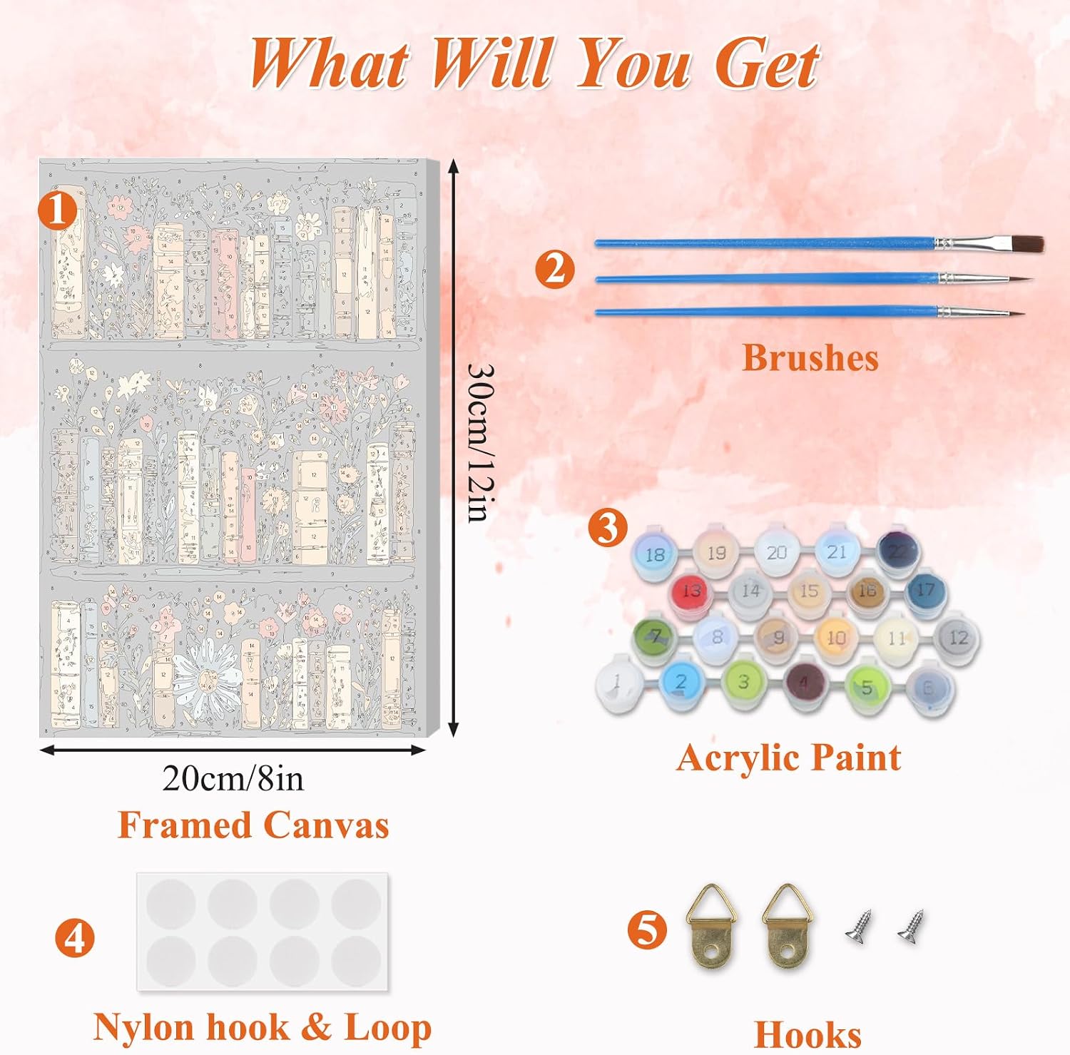 Detalle de Paint by Numbers Kit for Adults, 8x12in