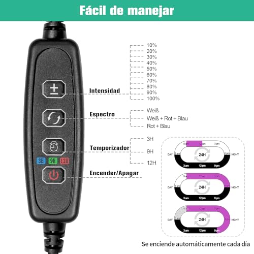 Detalle 2 de Idealife Lámpara de Planta 42 LED