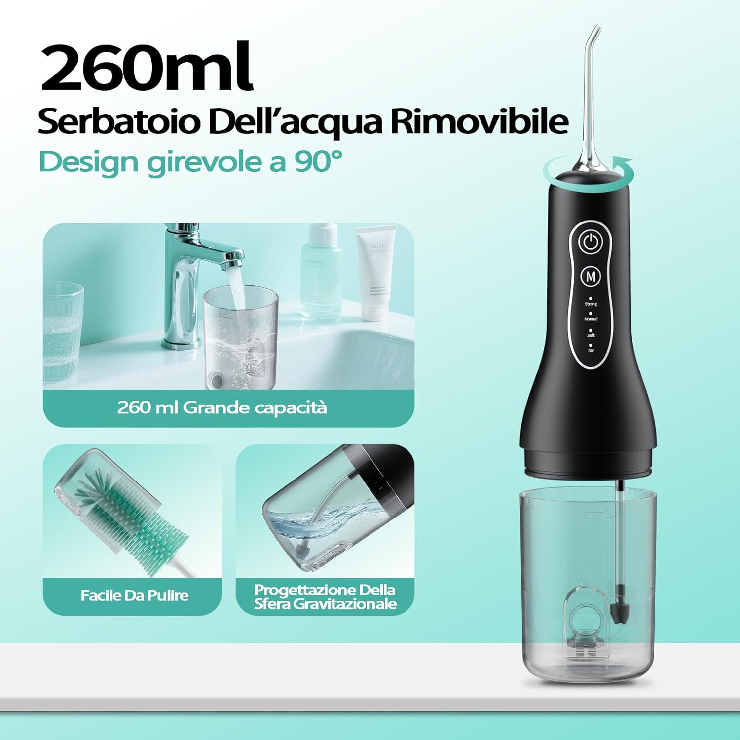 Detalle 2 de Idropulsore Dentale Portatile 260 ml 40 giorni