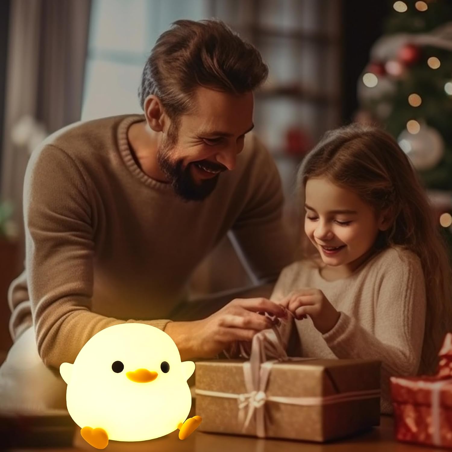 Detalle de YuanDian Dodo Duck LED Nachtlicht – wiederaufladbare Silikon-Entenlampe mit Touch-Sensor
