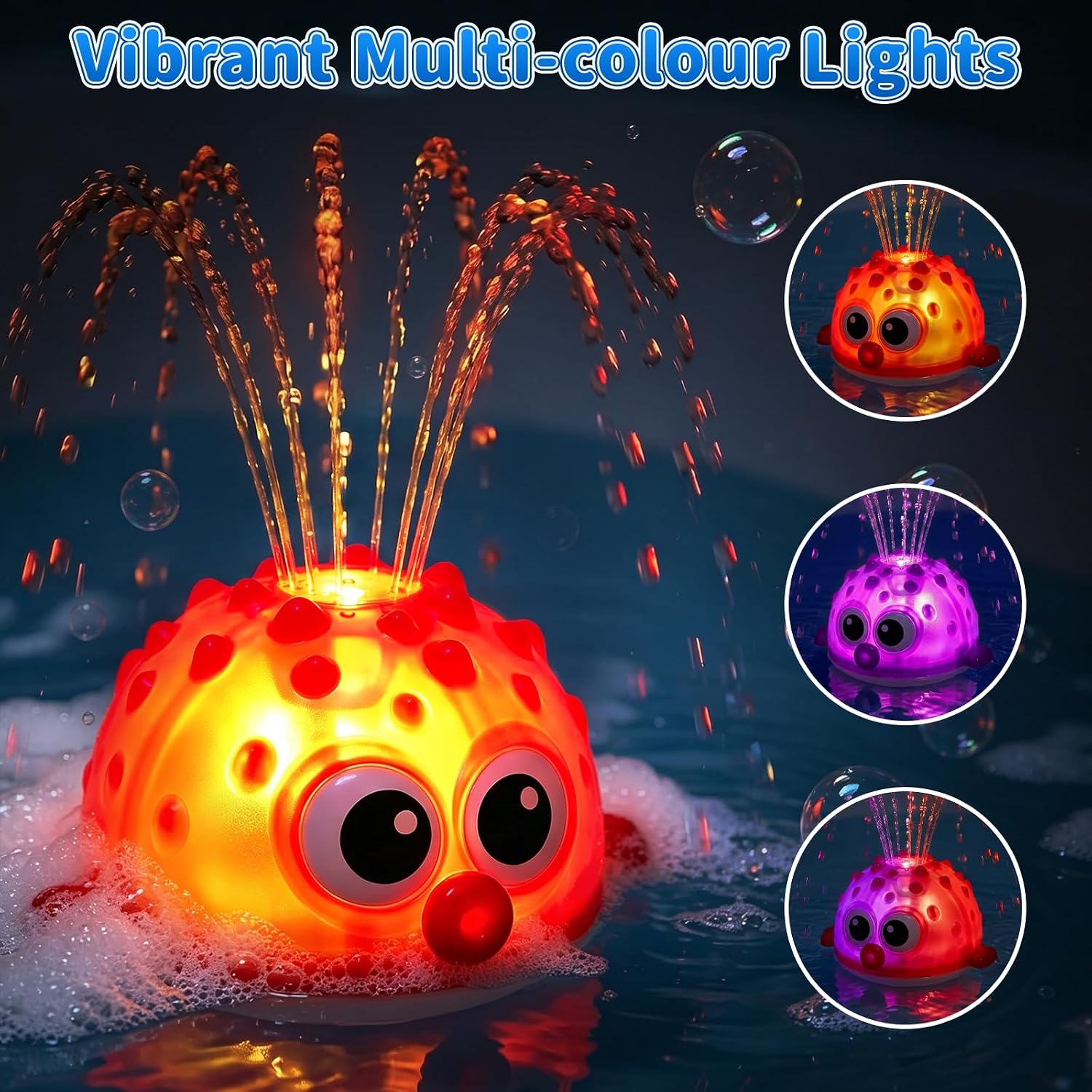 Thumbnail 2 de QASUN Baby Light-Up Bath Toys: Toddler Spray Pufferfish for Bath, Pool and Outdoor Fun
