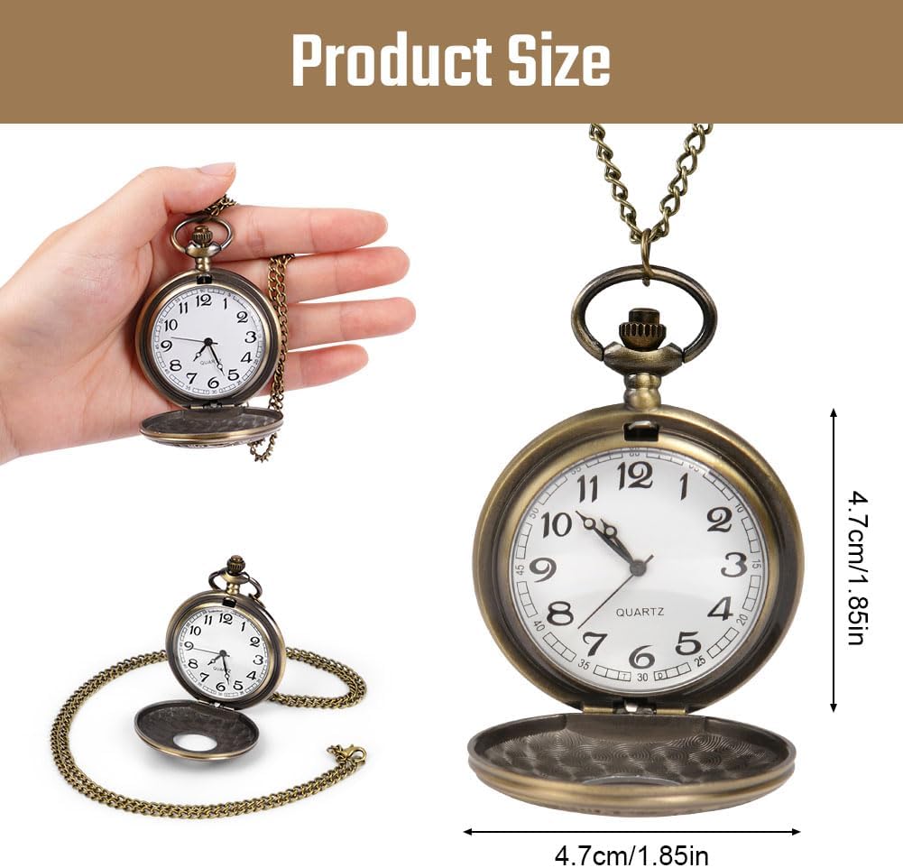 Detalle de OFFCUP Taschenuhr Vintage 4 cm Zifferblatt