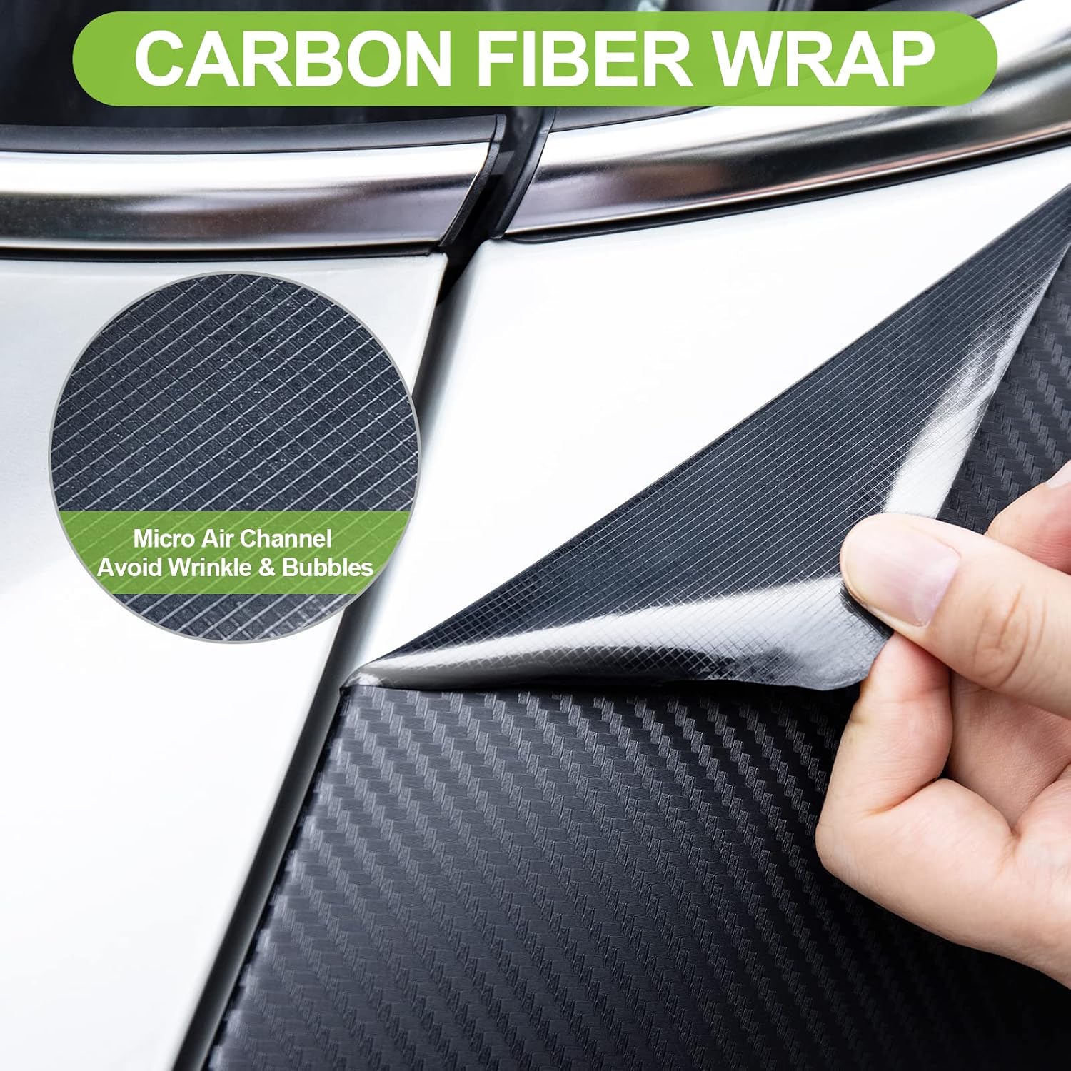 Detalle 2 de Spurtar Carbon Fibre Vinyl Wrap for Cars — 30.5 X 152 cm