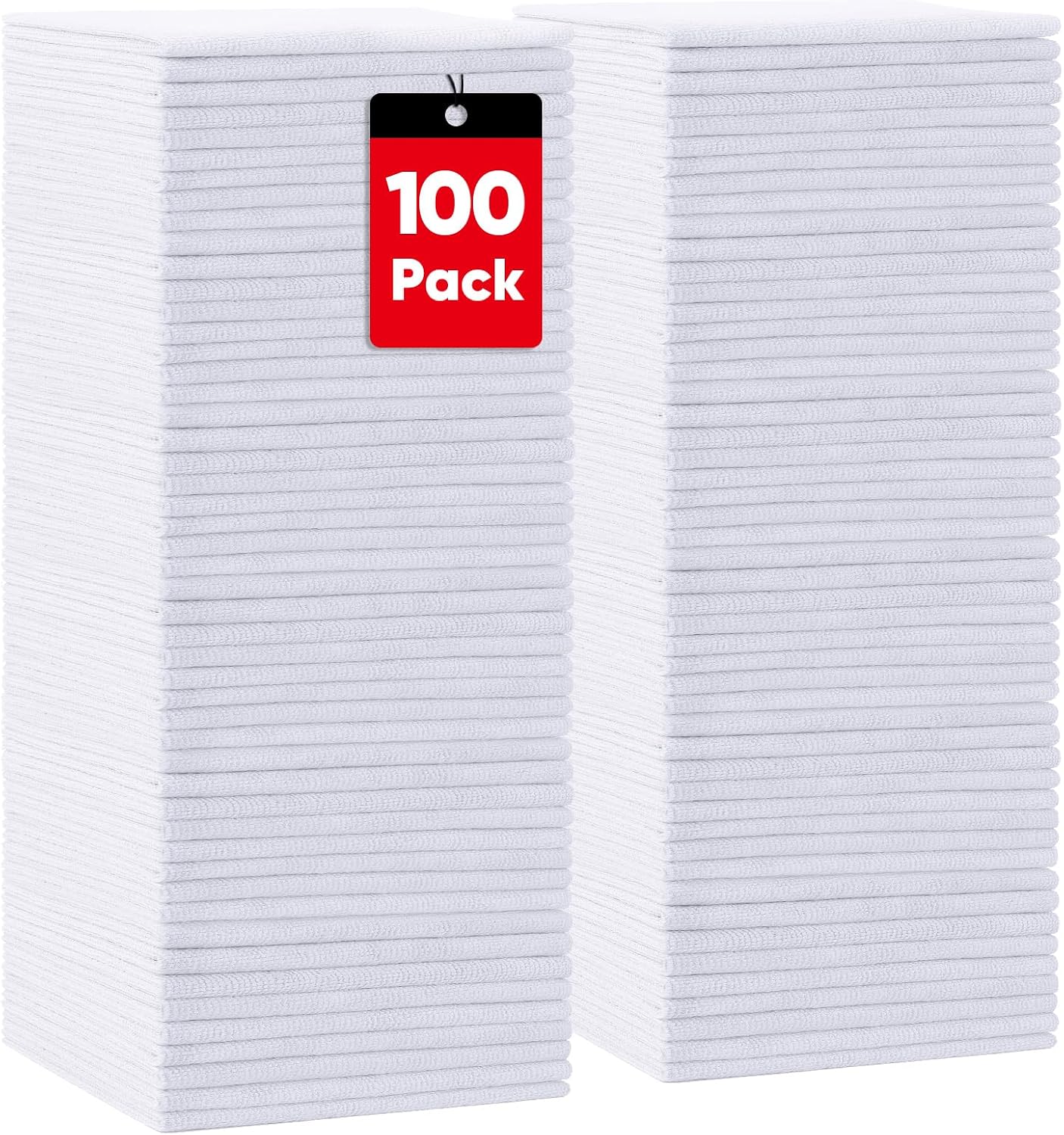 Detalle de HOMEXCEL White Microfiber Cloths 100 Pack 🧽