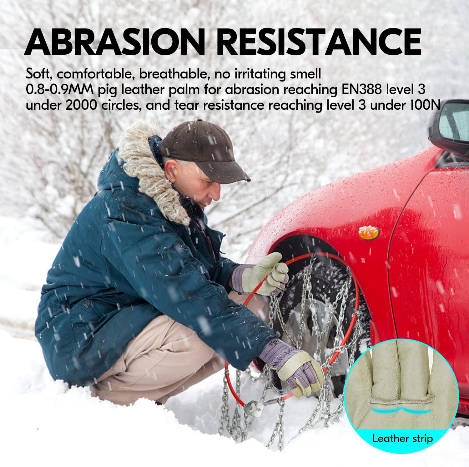 Thumbnail 3 de Vgo... Guanti da lavoro resistenti in pelle di maiale PA3501