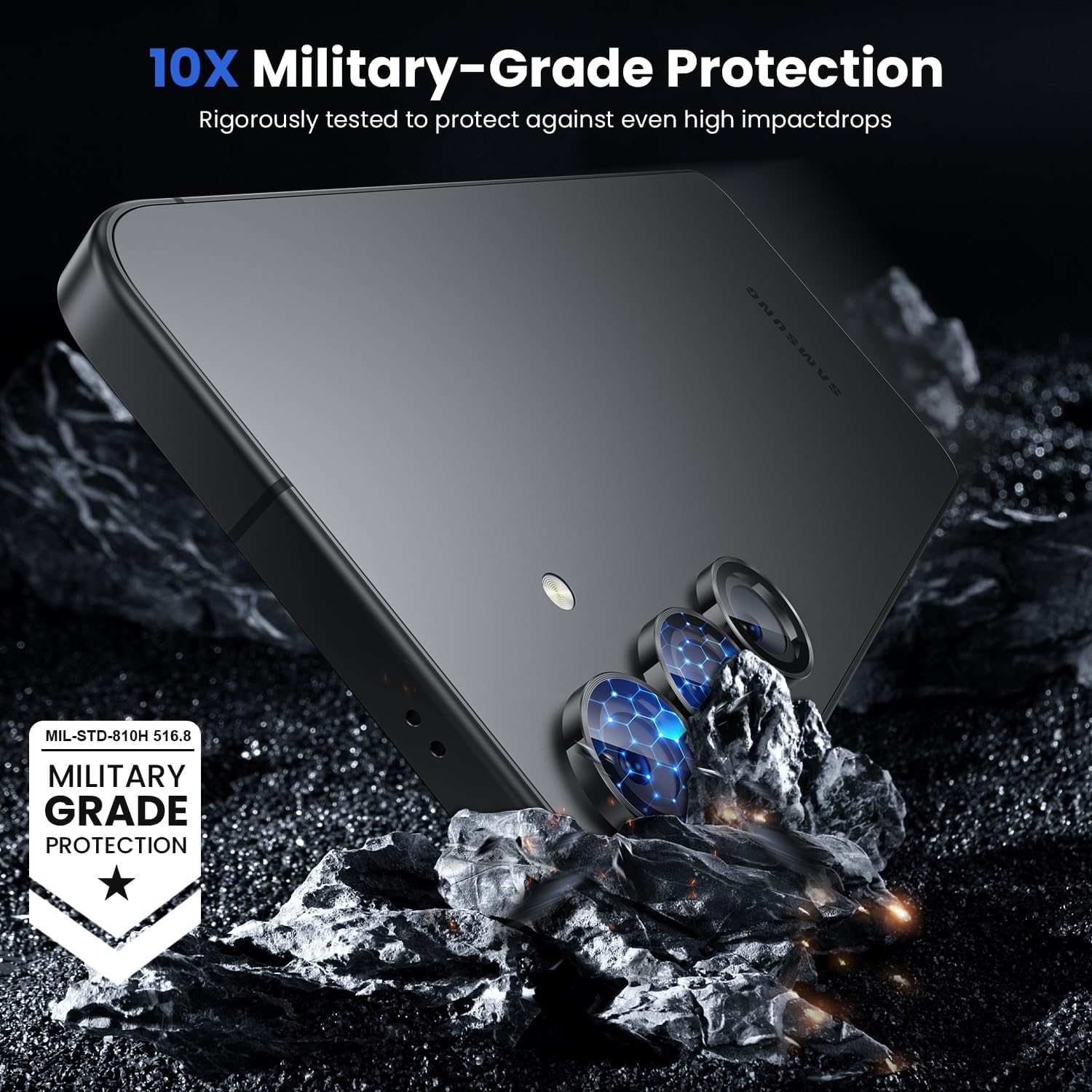 Thumbnail 1 de Hoerrye Galaxy S25 FE Camera Lens Protector — Space-Grade Titanium, 9H Tempered Glass