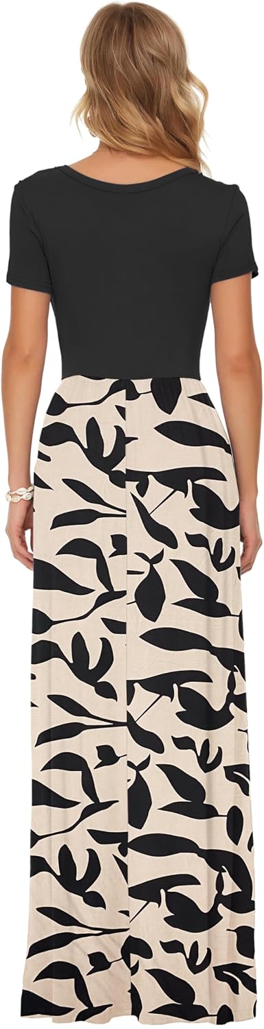 Detalle de AUSELILY Maxi Dress for Women - Summer Casual Long Dress with Pockets