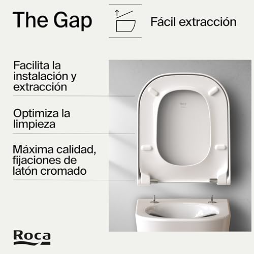 Thumbnail 6 de Roca The Gap A80173200B — Tapa y asiento Supralit blanco 🚽