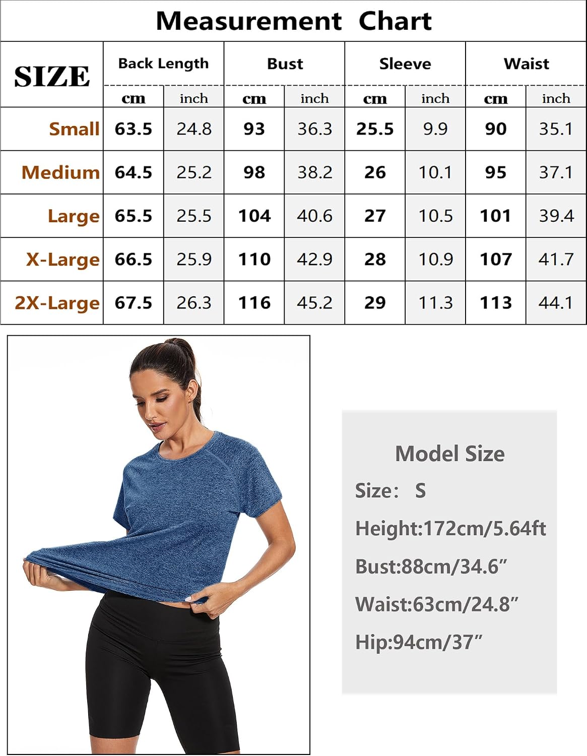 Detalle 2 de Gyabnw Maglie Palestra Donna – Manica Corta in Tessuto Mesh, Girocollo, Abbigliamento Fitness