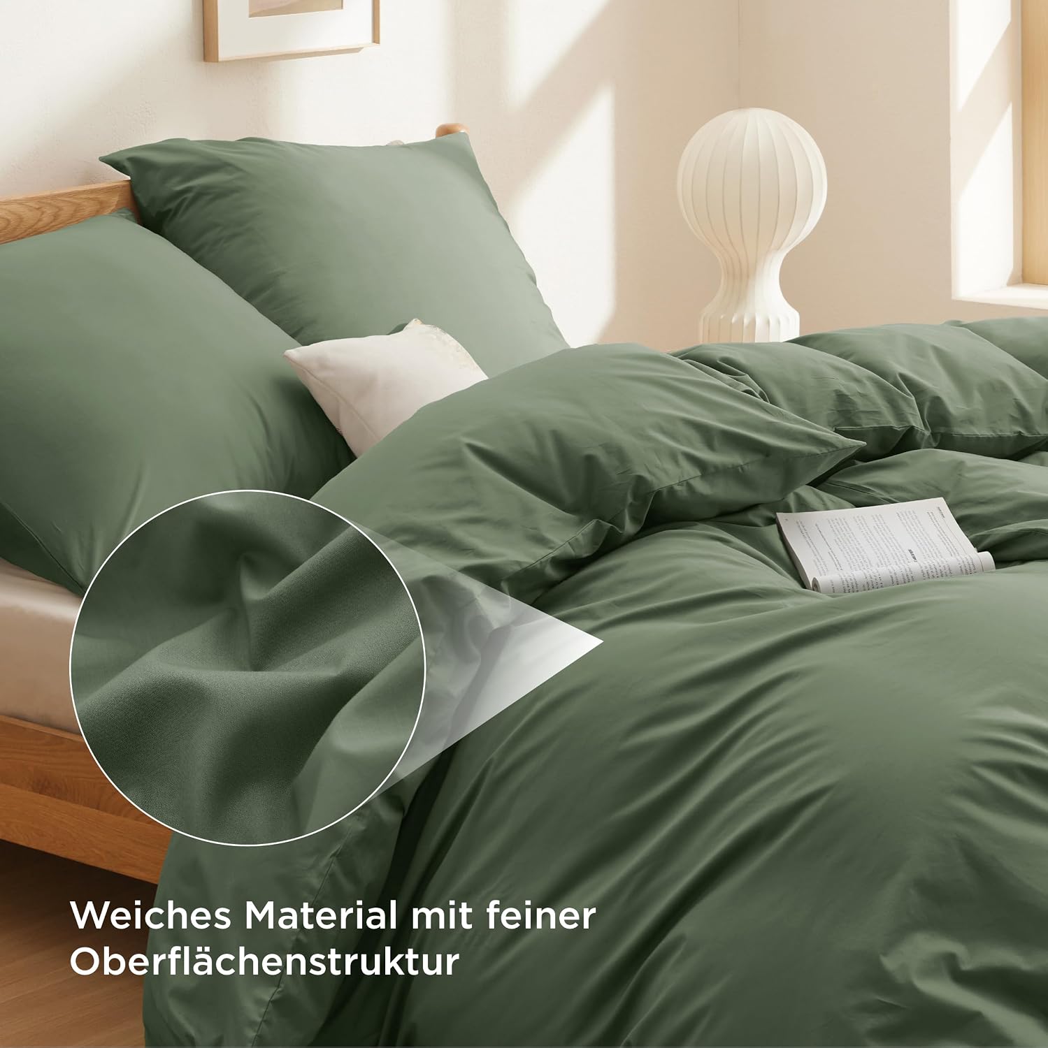 Detalle 2 de BEDSURE Bettwäsche 135x200 Baumwolle, 4-teilig
