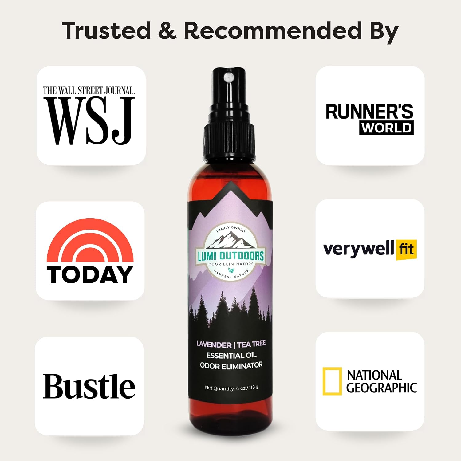 Thumbnail 3 de Lumi Outdoors Natural Shoe Deodorizer Spray 3-Pack Bundle: Lemon Eucalyptus, Citrus Tea Tree & Lavender Tea Tree