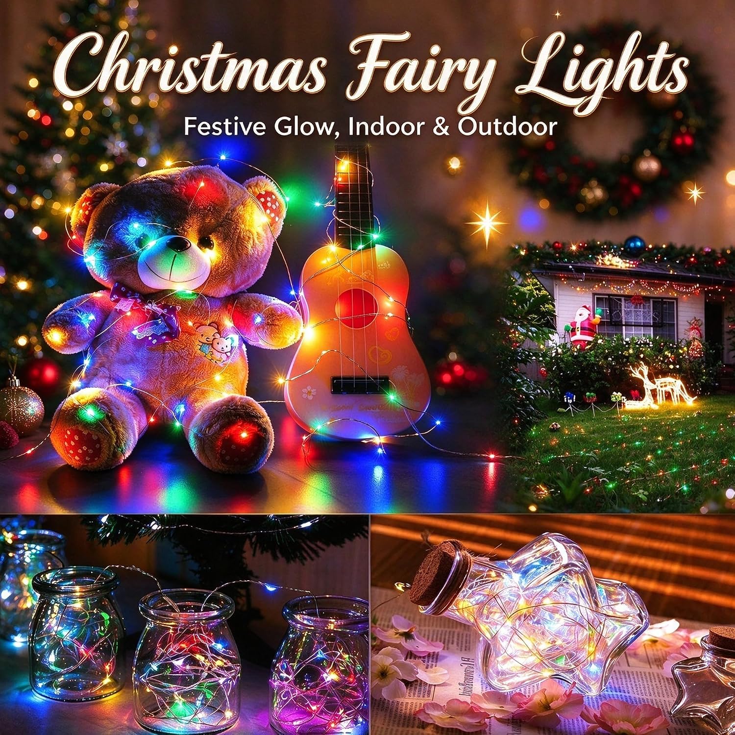 Thumbnail 4 de Joomer 3367b0d2-b065-477d-b90a-aa539db52403 Solar Fairy Lights, 2-Pack, 240 Multicolour LEDs