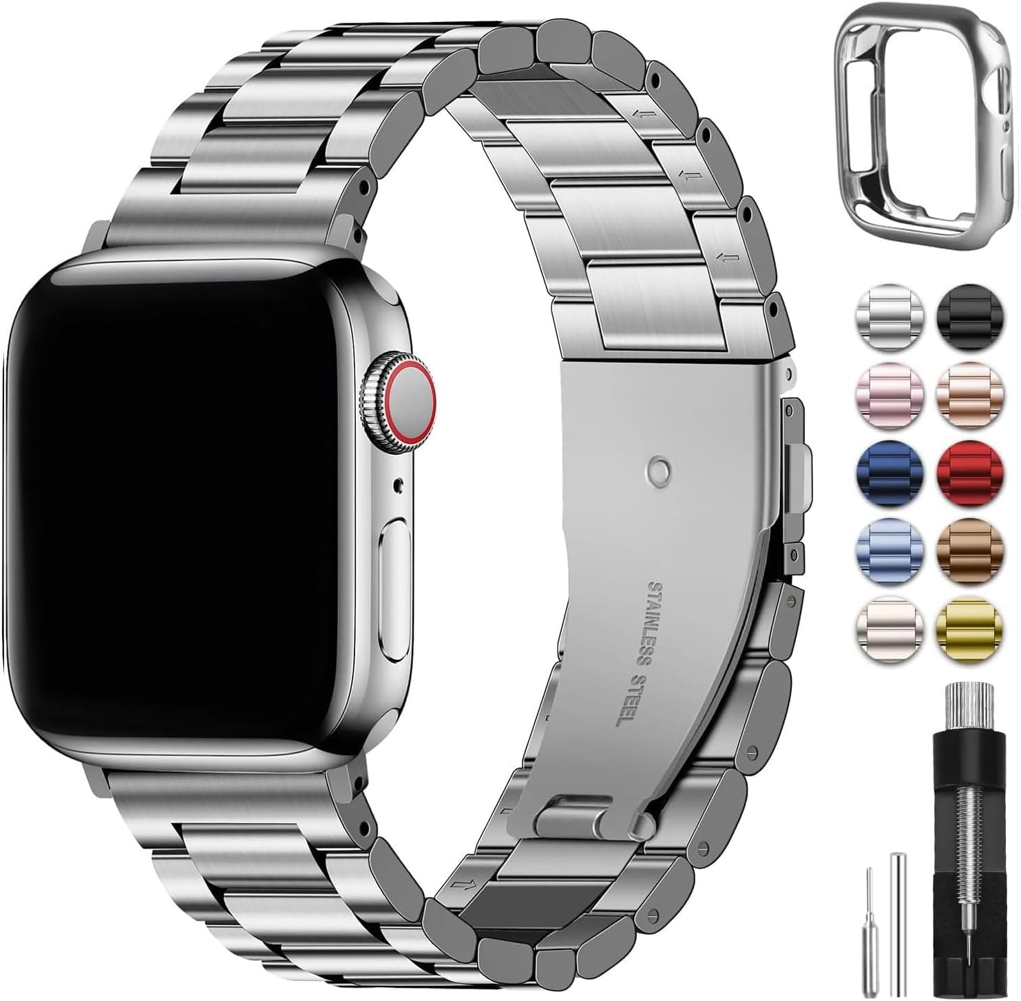 Detalle de Fullmosa Cinturino Acciaio per Apple Watch 44mm 45mm 42mm