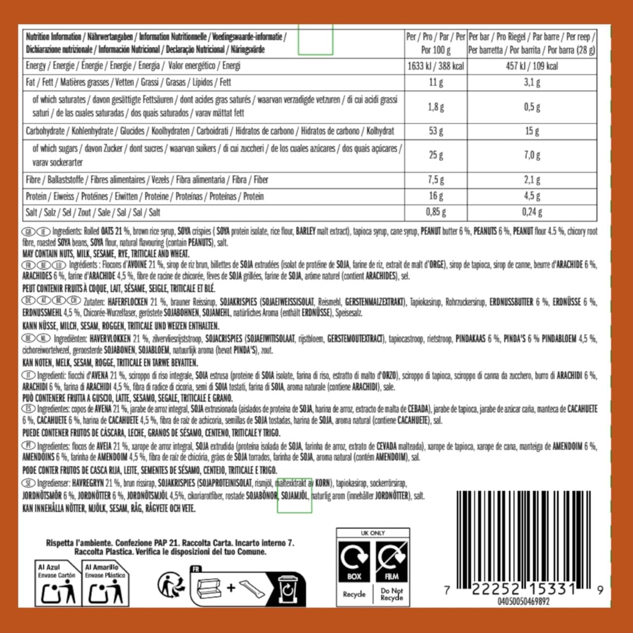 Thumbnail 4 de CLIF BAR Minis Protein Riegel 4 g 🍫