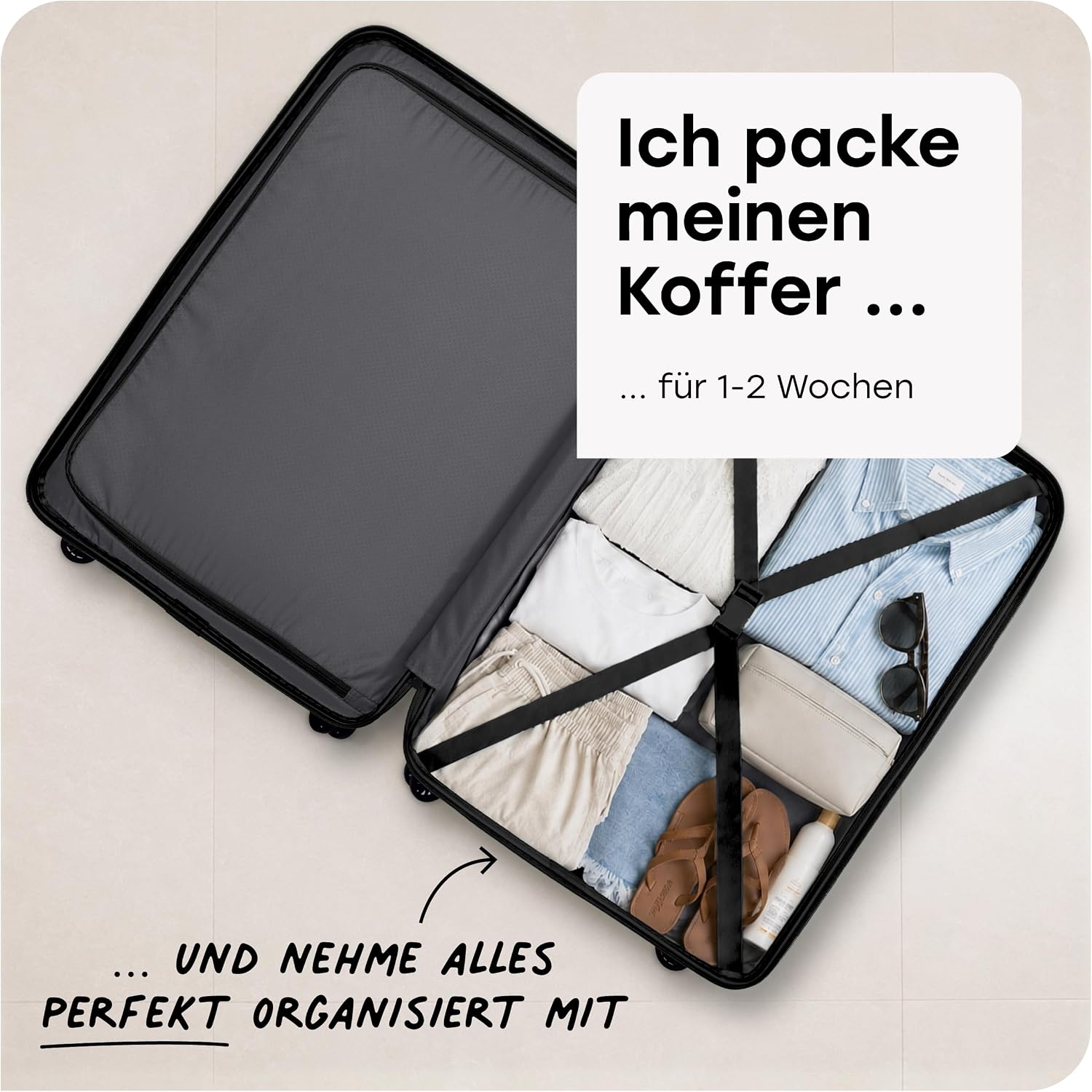 Detalle de Travelite Bali M Koffer 67 cm – 65 Liter, ABS-Hartschale, TSA-Schloss, leicht & wendig