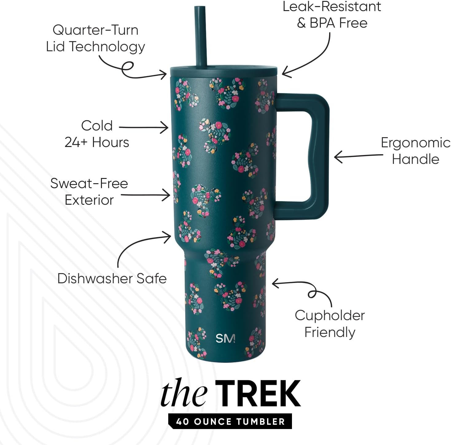 Thumbnail 1 de Simple Modern Disney 40 oz Tumbler with Straw Lid