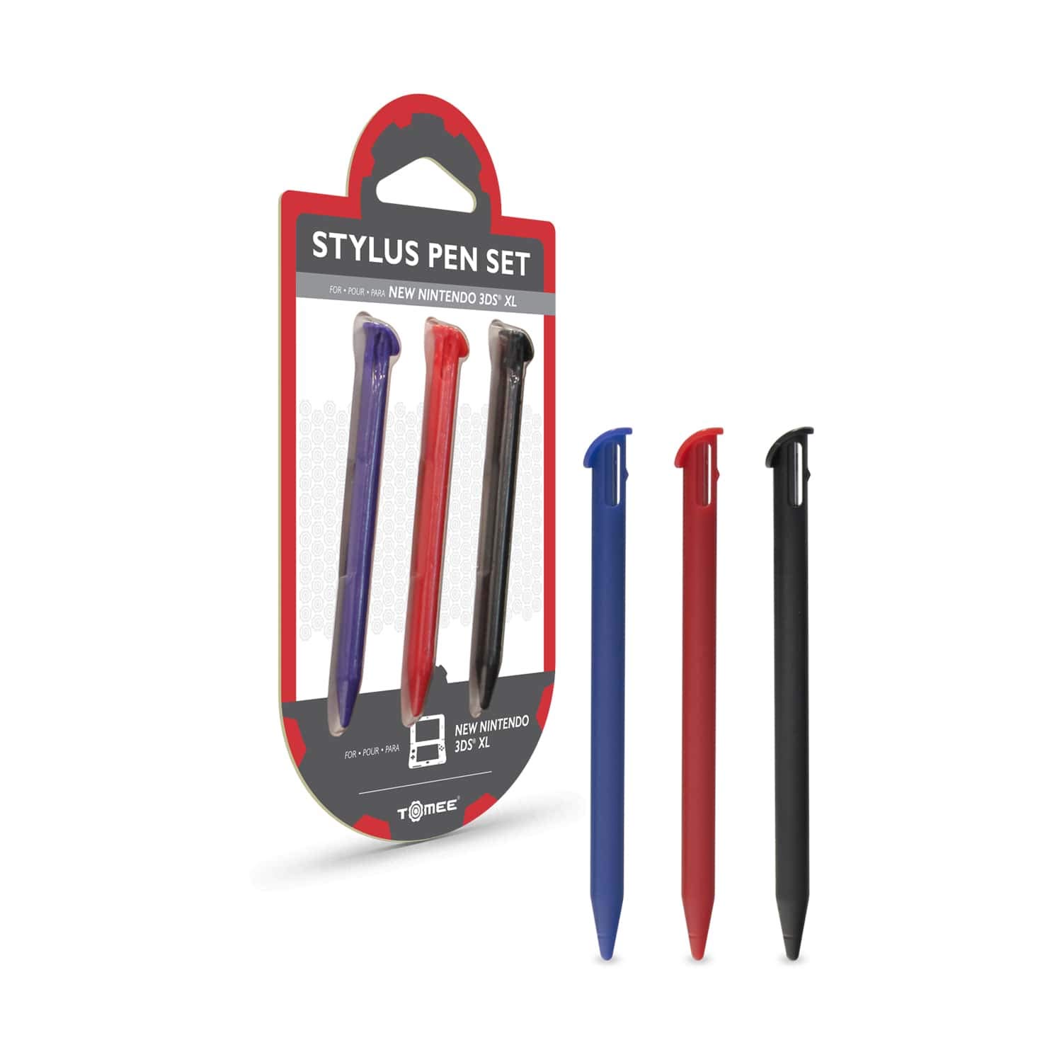 Detalle de Tomee Stylus Pen Set for New Nintendo 3DS XL (3-Pack) – Red, Black & Blue Replacement Touch Pens