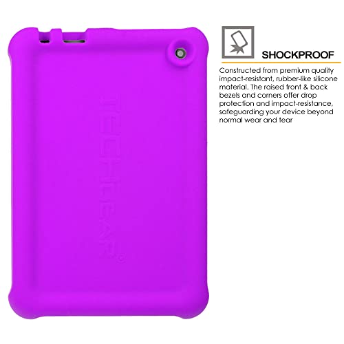 Detalle de TECHGEAR Bumper Case with Screen Protector for All-New Amazon Fire 7" (2022, 12th Gen) – Purple