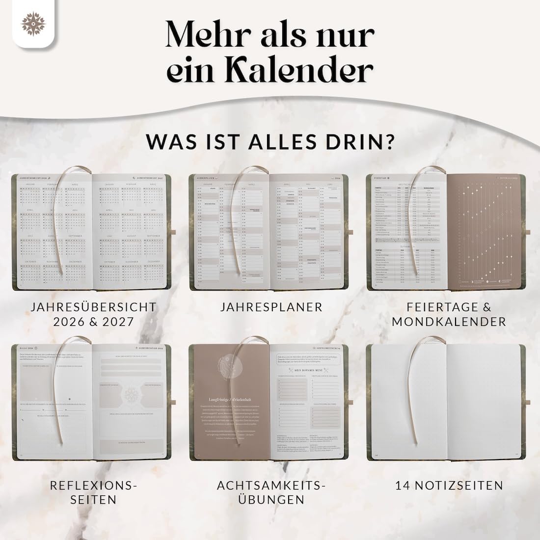 Thumbnail 3 de Lebenskompass® Kalender 2026 A6 Terminplaner WALD 📒